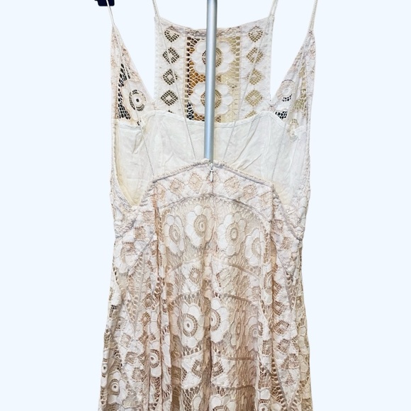 Free People Ecru Lace Elegant Dress - Picture 3 of 10